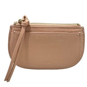Chloe Parfum Makeup Pouch Womens OS Pink Like New Faux Leather Zip Bag